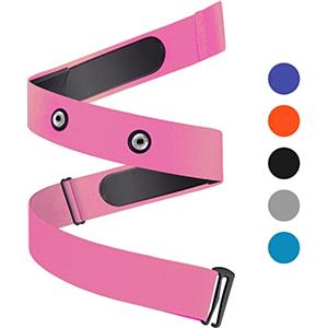 Onlyesh Fasce Elastiche Regolabili per Cintura con Montaggio sul petto per Cardiofrequenzimetro Polar, Garmin, Wahoo (Rosa)