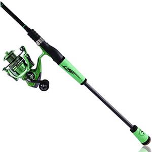 Sougayilang - Set di canna da pesca con mulinello, ultra leggera, portatile, ad alto tenore di carbonio, 4 pezzi, canna da pesca e mulinello da viaggio, canna da spinning da 2,1 m, mulinello GB2000