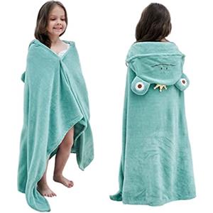 Fayscingo Asciugamano da Bagno con Cappuccio per Bambini Morbido Caldo Coperta Accappatoio Vello di Corallo Asciugamano Doccia da Bagno per Ragazzi e Ragazze
