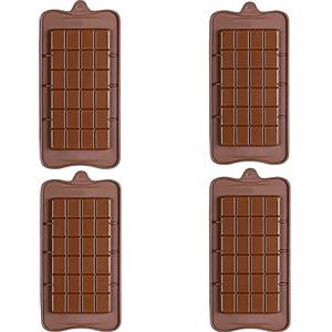 linvshi shop Stampi per Cioccolato in Silicone,4 pezzi Stampi da Forno Stampo, 3D Antiaderenti Riutilizzabili Stampi da Forno Fai da te Stampi per Caramelle e Barrette Energetiche