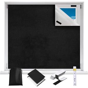 BOKFJBP Tenda a rullo oscurante senza fori, 300 x 145 cm, con rivestimento termico, portatile, protezione solare per interni, per finestre e porte (3 x 1,45 m)
