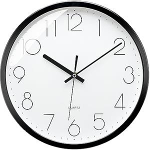 Plumeet Orologio Silenzioso, Orologio al Quarzo Antigraffio da 30cm, Alimentato a Batteria, Design Moderno Adatto per Decorare la Scuola di Home Office (Bianco)
