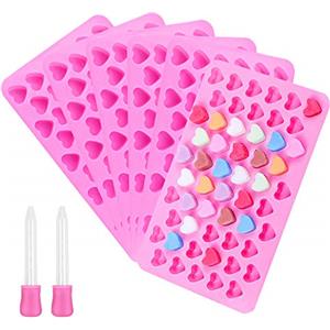 TANCUDER 6 Pezzi Stampi per Caramelle a Cuore 55 Griglia Stampo Silicone per Cioccolatini, Praline, Cubetti di Ghiaccio, Gelatina, Saponette e Candele