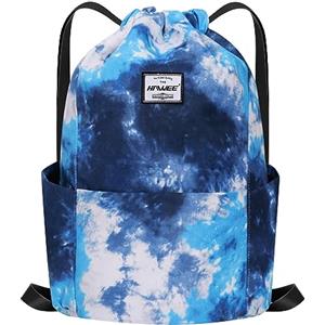 HAWEE Impermeabile Sportivo Zaino con Coulisse Grande Coulisse Borsa da Palestra con Tasca Interna Unisex per Donna Uomo Vita Quotidiana Sport All'aperto Tempo Libero Yoga Scuola Spiaggia Nuoto