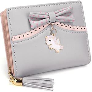 UTO Donna Portafoglio Unicorno per Ragazze Piccolo Carina Pelle Sintetica Titolare Della Carta Organizzatore Ragazze Piccolo Carina Porta monete