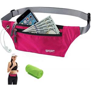 CYchen Marsupio Sportivo Impermeabile Running Porta Cellulare Donna Uomo con Tasca Cintura da Corsa - per Portafoglio Chiavi iPhone 13 X 8 6 Plus Samsung Huawei Smartphone Jogging Viaggio Trekking Bicicletta