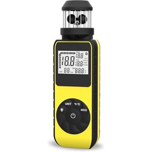 GOYERRNES Anemometro digitale a vento portatile con coppa del vento anemometro portatile 881M con bussola