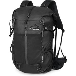 Naturehike Zaino da trekking impermeabile resistente ai graffi e all'usura traspirante ideale per campeggio escursioni viaggi all'aperto con scomparto per sacca idrica 30+ 5L in Bianco