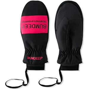 BUMDEEP Guanti da Sci da Donna Uomo, Guanti Caldi Invernali, Guanti da Snowboard Guanti da Ciclismo, Guanti Invernali Impermeabili, Antivento, Caldi e Traspiranti（Nero Rosso,M）