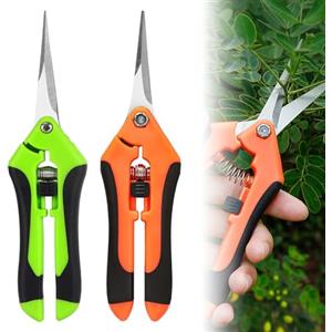 GmwyCzV 2 Pezzi Forbici da Potatura, Gardening Scissors in Acciaio Inossidabile, Forbici Antiscivolo Professionali dal Design Ergonomico, Cesoie Potatura Per La Potatura di Piante e Giardini