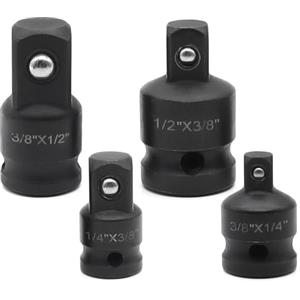YDHfdc 4 Pezzi Adattatori Chiave a Cricchetto 1/4 a 3/8, 3/8 a 1/4, 3/8 a 1/2, 1/2 a 3/8 Adattatori per Chiavi a Bussola per Chiave Dinamometrica, Cricchetto, Trapano