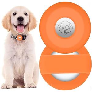 PKQTOP Custodia Protettiva in Silicone per AirTag，Custodia Compatibile con Apple Airtag GPS Finder Collare per Cani e Gatti