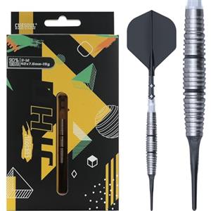 CUESOUL JIHO S8 Set di Freccette con Punta Morbida al 90% in tungsteno da 19 g con Volo Unifying ROST T19