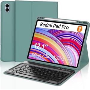 IVEOPPE Cover Redmi Pad Pro 12.1 con Tastiera, Tastiera Redmi Pad Pro 12.1, Custodia con Tastiera Italiano Bluetooth Staccabile per Xiaomi Redmi Pad Pro 12.1