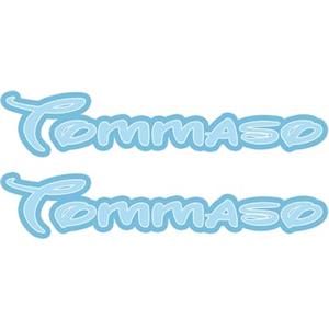 ^RTERBY'S GamesMonkey® - Adesivo Nomi Cameretta - 2 pezzi - Varie Dimensioni - bambino bambina giochi porta armadio (Tommaso, 15x3 cm)