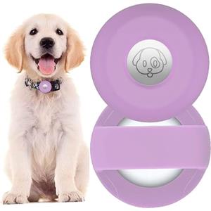 PKQTOP Custodia Protettiva in Silicone per AirTag，Custodia Compatibile con Apple Airtag GPS Finder Collare per Cani e Gatti