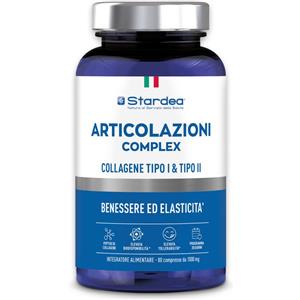 Stardea Articolazioni Complex - Integratore con Collagene Marino Tipo I e II, Manganese e Rame per il Benessere delle Articolazioni - 80 Compresse