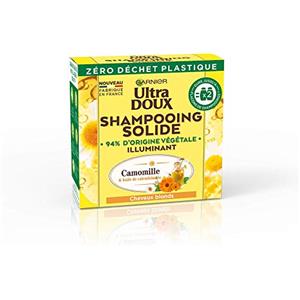 Garnier Ultra Morbido Shampoo Solido Illuminante con Camomilla/Olio di Calendula Bio