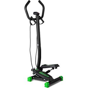 GLOBAL RELAX® | EKA STEPPER TWIST Pedelec stepper con manubrio verticale regolabile | Esercizio a casa | Twister multifunzionale | Schermata di controllo | Livelli multipli