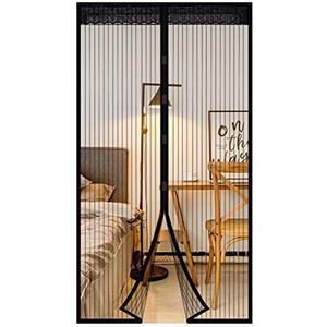 Extsud Zanzariera Magnetica 140x240cm Chiusura Automatica Tenda Zanzariera a Strisce Anti Zanzare Insetti per Porte Finestre Balcone Soggiorno (140x240cm)