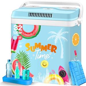 KESSER® Frigorifero 32 Litri | Raffreddamento e Riscaldamento | Frigorifero termoelettrico 12 Volt e 230 Volt | Minifrigo | per Auto e Campeggio |incl. Pacchetti di raffreddamento | EEK A++