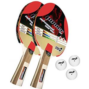 Palm Racchette da Ping Pong Set Racchette Ping Pong 2 Racchette Ping Pong con 3 Palline Incluse e Borsa Portatile