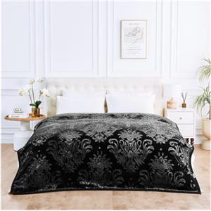 GC GAVENO CAVAILIA Coperta ponderata pesante da 4 kg, per letto king size, in pile a 2 strati, calda e spessa, per alleviare lo stress e l'ansia e il sonno profondo, per letto (200 x 240 cm), nero