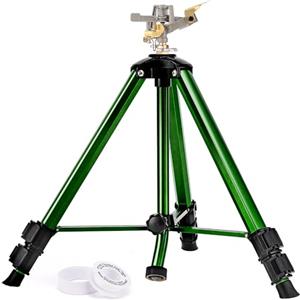 Keten Irrigatore a impatto su base a treppiede, con copertura a 360 gradi, extra alto e resistente, per prato/cortile/giardino