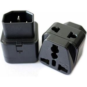 swuk IEC C14 universale femmina al US UK EU C13 & 1 (2sur1) Adattatore Plug/spina/presa di corrente/Socket