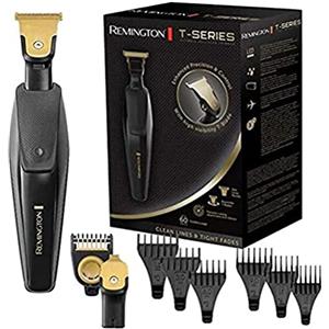 Remington Remingotn Regolabarba Uomo - 2 lame rivestite in titanio: 30 mm e 7 mm - Rifinitore di precisione a T, 6 pettini di estensione + pettine di fissaggio regolabile, 100% impermeabile, regolabarba, MB7000
