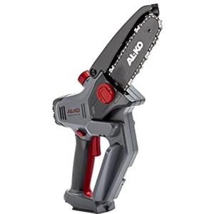 AL-KO SSDL® Smart Dynamic Lubrication - Mini motosega a batteria CSM 1815, 18 V, agli ioni di litio, lunghezza di taglio 15 cm, spessore di taglio 13 cm, con batteria e olio per catena
