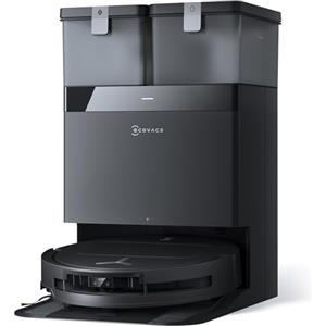 ECOVACS DEEBOT T50 OMNI Robot Aspirapolvere Lavapavimenti, 15000 Pa, Spazzola Laterale Estensibile e Lavapavimenti, ZeroTangle 2.0, lavaggio con acqua calda a 75 ℃, Ultrasottile 81 mm, Nero