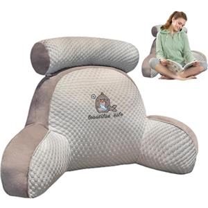 Onlynery Cuscino dello Schienale | Cuscini da Letto per Stare seduti a Letto,Cuscini lombari con braccioli per Leggere, Rilassarsi e Guardare la TV