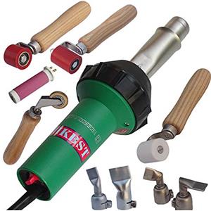 HKBST Saldatore ad aria calda professionale da 1600 W, kit saldatore in plastica con ugelli per saldatura, rullo di cucitura per riparazione pavimenti in vinile, restringimento in PVC, riparazione