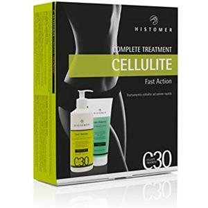 Histomer C30 Cellulite Treatment ad Azione Rapida, Trattamento della Cellulite con Crema Corpo Snellente, Drenante, Riducente e Scrub Corpo Salino Drenante