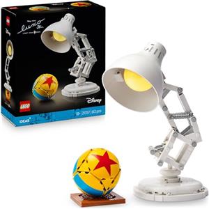 LEGO Ideas Disney Pixar Luxo Jr. - Set con Lampada da Costruire per Adulti - Gadget Cinematografico con Riferimenti ai Film - Decorazione per la Casa da Scrivania - Idea Regalo da Collezione - 21357