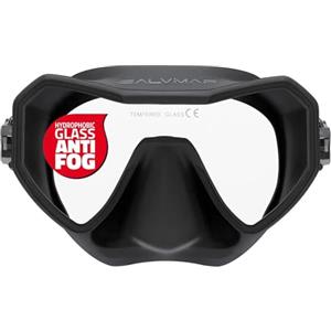 Salvimar Neo Anti Fog, Maschera Adulto Anti Appannamento, per pesca subacquea, immersioni e snorkeling, Nero