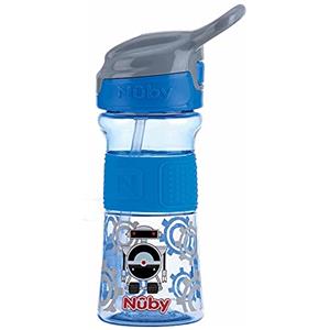 Kiwi Nuby NV0414021BLUE, Borraccia Flip-It Realizzata In Tritan con Beccuccio Morbido - 360Ml - Rosa - 3Anni+ - 360 ml