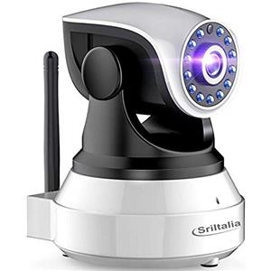 Sricam Italia SP017-S Telecamera di Sorveglianza IP Camera-HD 3MP Wireless Videocamera P2P Visione Notturna Rilevamento del Movimento SriHome