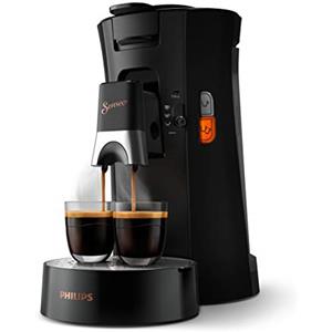 Philips Domestic Appliances Philips Senseo Select CSA240/60 - Macchina per cialde da caffè, con funzione memo in plastica riciclata, colore: Nero