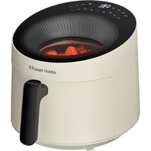 Russell Hobbs Friggitrice ad aria Panoramica, 5 L,no olio, 10 programmi di cottura, lavabile in lavastoviglie, friggere, grigliare, cuocere al forno, 200°C, Crema, 27421-56