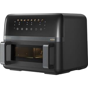 Mova Friggitrice ad aria Mova AeroChef FD20 Pro: vano doppio da 9 L, SyncFinish, 2.700 W, croccantezza rapida, riscaldamento 40°-230°C, circolazione termica, interno in metallo, 7 preimpostazioni