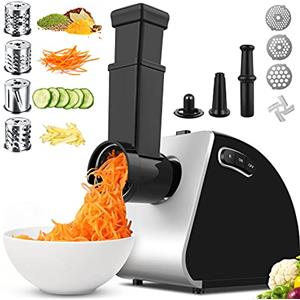 COOCHEER Tritacarne Elettrico Professionale, 5 in 1 Tritacarne Multifunzione Tritacarne per Carne con 3 Piastre di Macinazione, Affetta Verdure, Attacco per Salsiccia e Kubbe e biscotti, 2000W, Acciaio Inox
