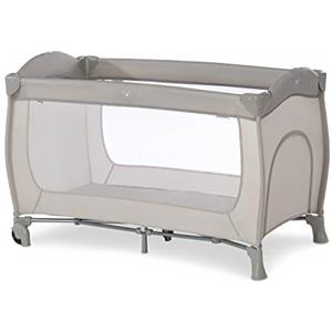 hauck Lettino da Viaggio Sleep N Play Go Plus, dalla Nascita a 15 kg, 60 x 120 cm, incl. Ruote, Borsa di Trasporto, Uscita Laterale, Pieghevole Compatto, Beige, 1 Unità (Confezione da 1)