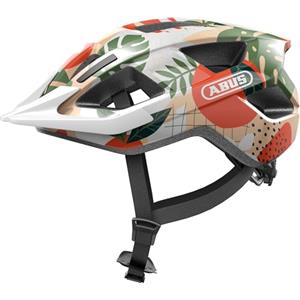 ABUS Aduro 3.0 LED, Casco da Bicicletta Unisex Adulto, Arancione (Orange Palm), S (51-55 cm)