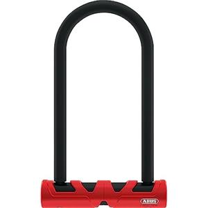 ABUS Ultimate 420 U-lock supporto USH cavo di sicurezza Cobra 10/120 - Set lucchetti per biciclette Livello 12 Nero/rosso Altezza grillo 230 mm
