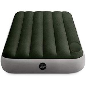 Intex 64761E Dura-Beam Standard Downy Materasso gonfiabile Fiber-Tech, matrimoniale, pompa a pedale incorporata, altezza letto 25,4 cm, portata 136 kg