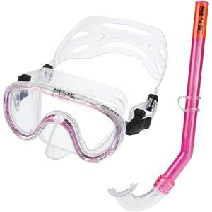 SEAC Marina Siltra Kit Maschera e Boccaglio Snorkeling Unisex Bambini Rosa