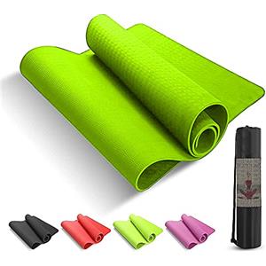 Eastronic Tappetino Yoga e Fitness Professionale Antiscivolo Alto Spessore in TPE VERDE