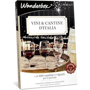 Wonderbox - Cofanetto Regalo - Vini & Cantine d'Italia - Scopri Il Mondo dell'enologia Grazie a Questo Cofanetto - 1 Esperienza enologica per 2 Persone